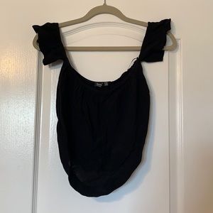 Bershka black crop top